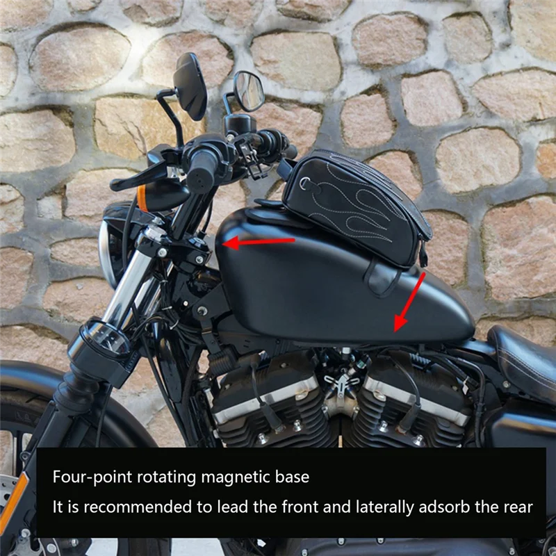 ยอดนิยมรถจักรยานยนต์ด้านหลังถังกระเป๋ากันน้ําแม่เหล็กรถมอเตอร์ไซด์ Toolkit น้ํามันการใช้ถังกระเป๋าเดินทางสําหรับ Honda Yamaha Su