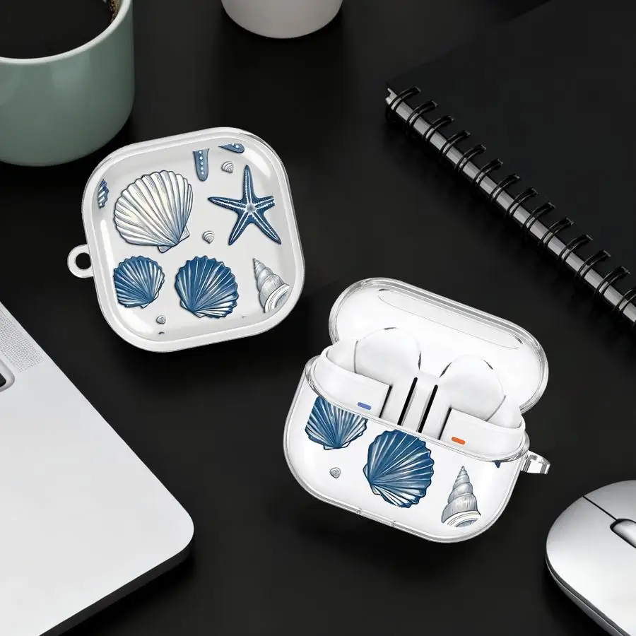 

Clear Earphone Cases Cover With Hook Case For Samsung Galaxy Buds 2 Live 2Pro 4Pro 3Pro 4 Pro 3 FE Shell Starfish