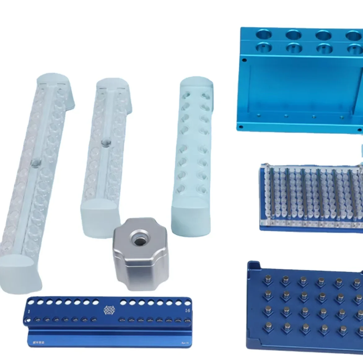 

Сильная магнитная стойка 1,5 мл/2,0 мл с 16 отверстиями, настраиваемая магнитная рамка OEM для лабораторных принадлежностей