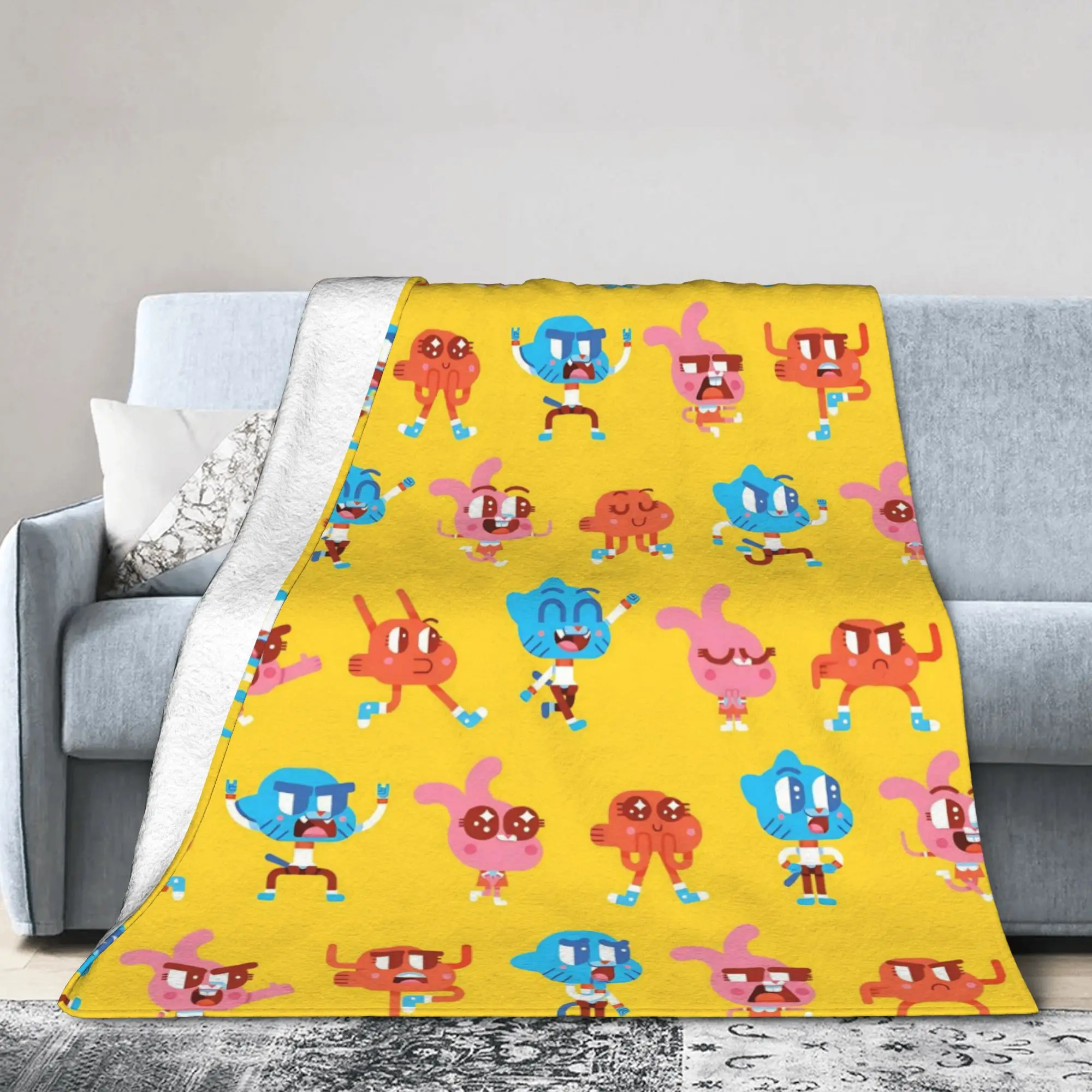 Anaise Gumballs Darwins Blankets Velvet Soft Throw Blankets for Outdoor Travel Bedspread