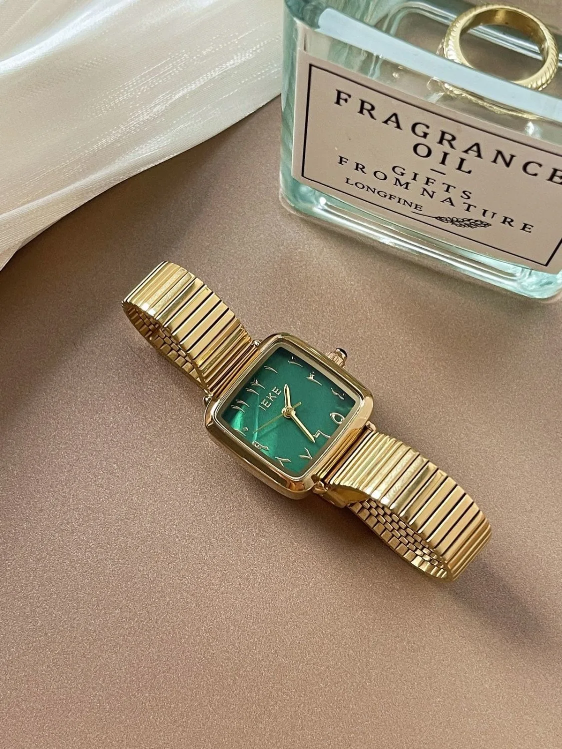 Women Quartz Watch Luxury Rectangle Shaped Clock Rose Gold Sliver Stainless Steel Orologio Diamond Green Reloj Ladies Wristwatch