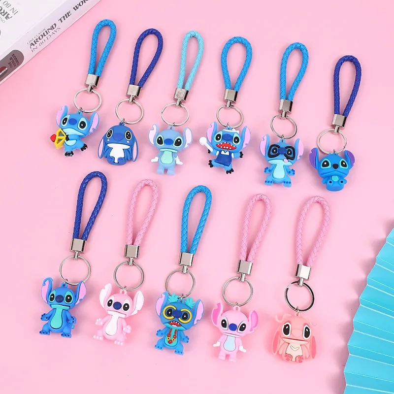 Cute Disney Lilo & Stitch Keychain Cartoon Anime Stitch Bag Pendant Fashion Couple Doll Jewellery Decoration for Kids Toys Gifts