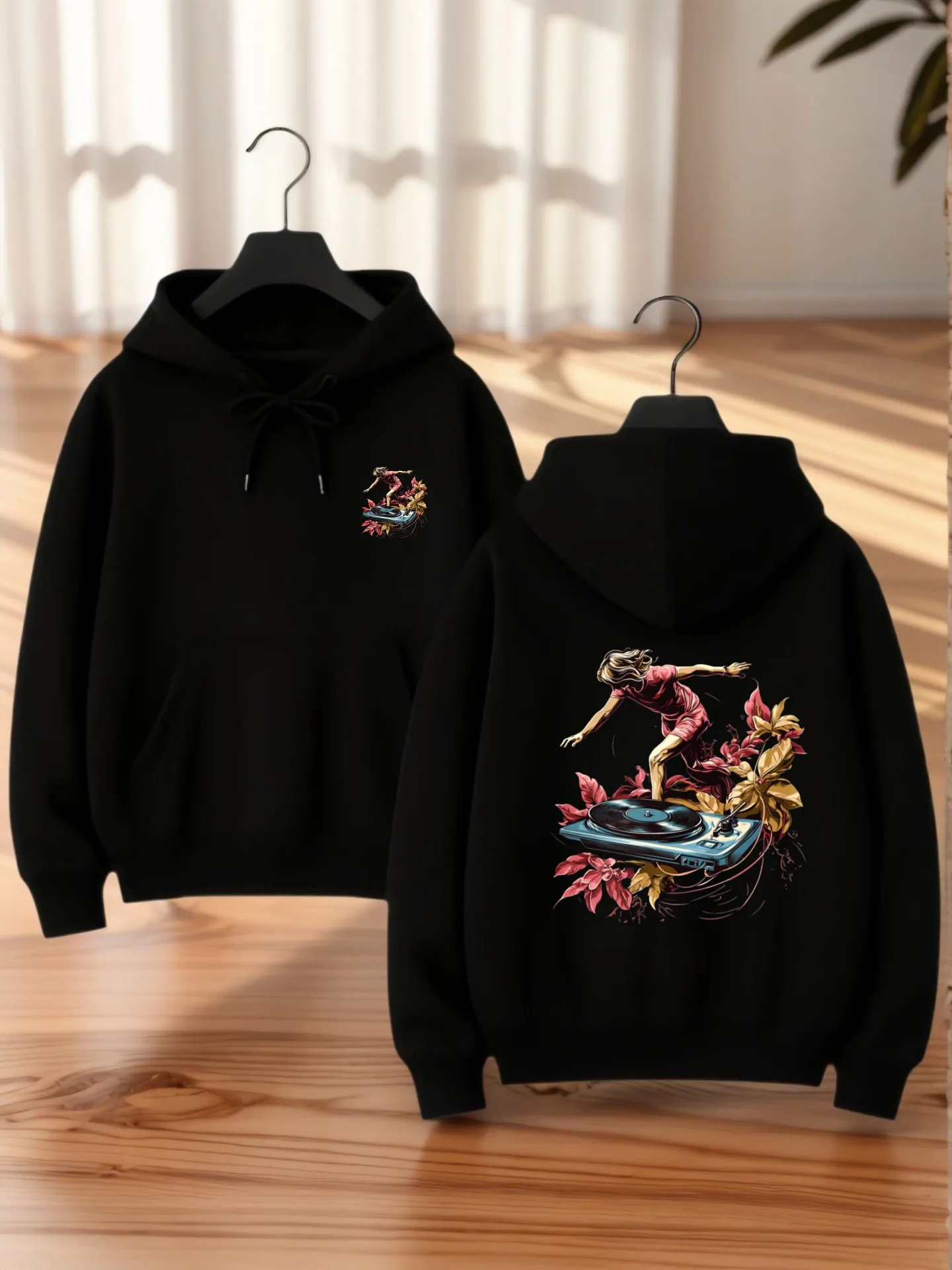 

Женская толстовка с рисунком, милый животный принт, повседневная эстетика, на флисовой подкладке, повседневная повседневная одежда, для подростков