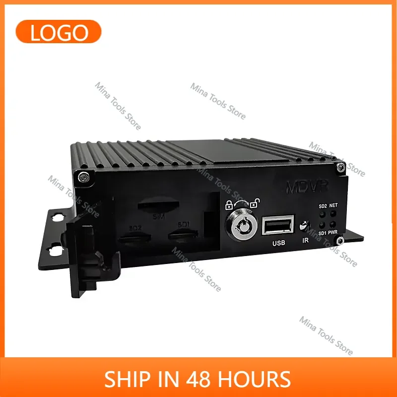 MDVR Mobile 4CH Truck 4G WIFI Dual TF Card 1TB Storage Weatherproof H.264 Compression VGA/ Output Fleet