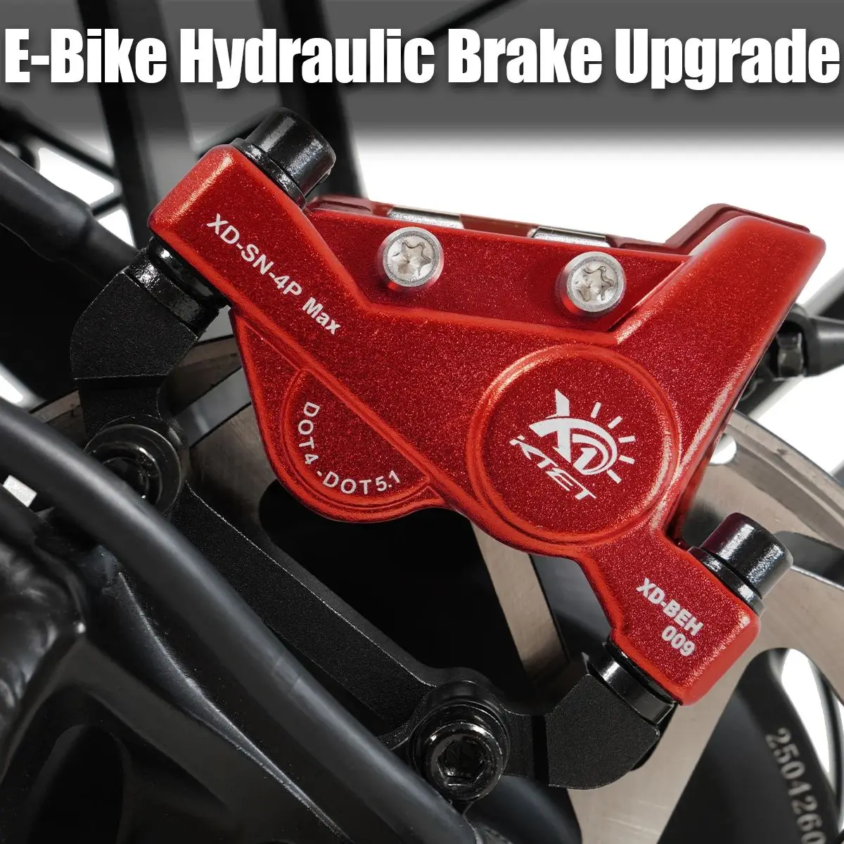 

Powerful Brake 4 Piston 1500-5000W Brake kit Two Brake Lever Heavy Hydraulic Disc Brake Set Kit ebike Power Cut Off Brake Level