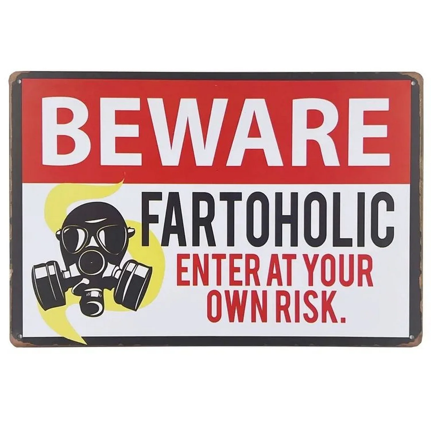 Warning Do Not Enter Metal Tin Sign 4