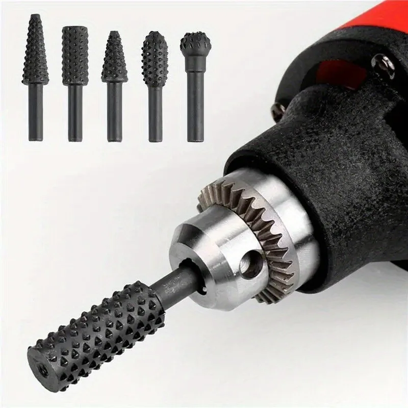 

5pcs/set 1/4'' Drill Bit Set Cutting Tools for Woodworking Knife Wood Carving Tool Carpentry Wood Cutting WorkDrill Bit Set