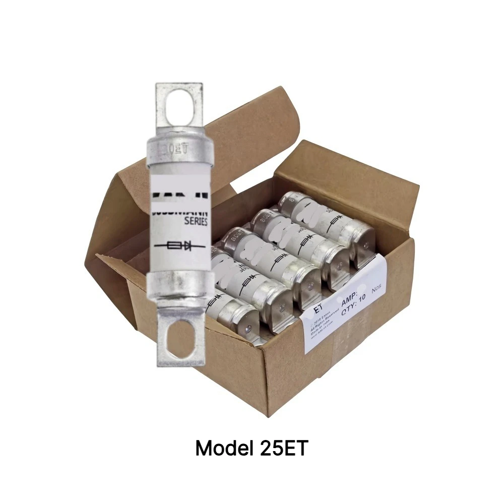 【10-Pack】 25ET Fuse 25A 690VAC BS88 Type T High Speed Fuse
