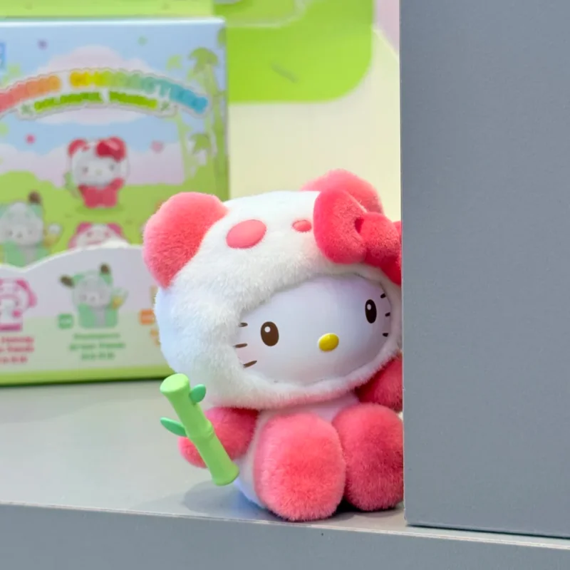 New Genuine Sanrio Characters Colorful Panda Series Mini Blind Box Trendy Collectible Figurines Popular Gift Hello Kitty Kuromi view 6