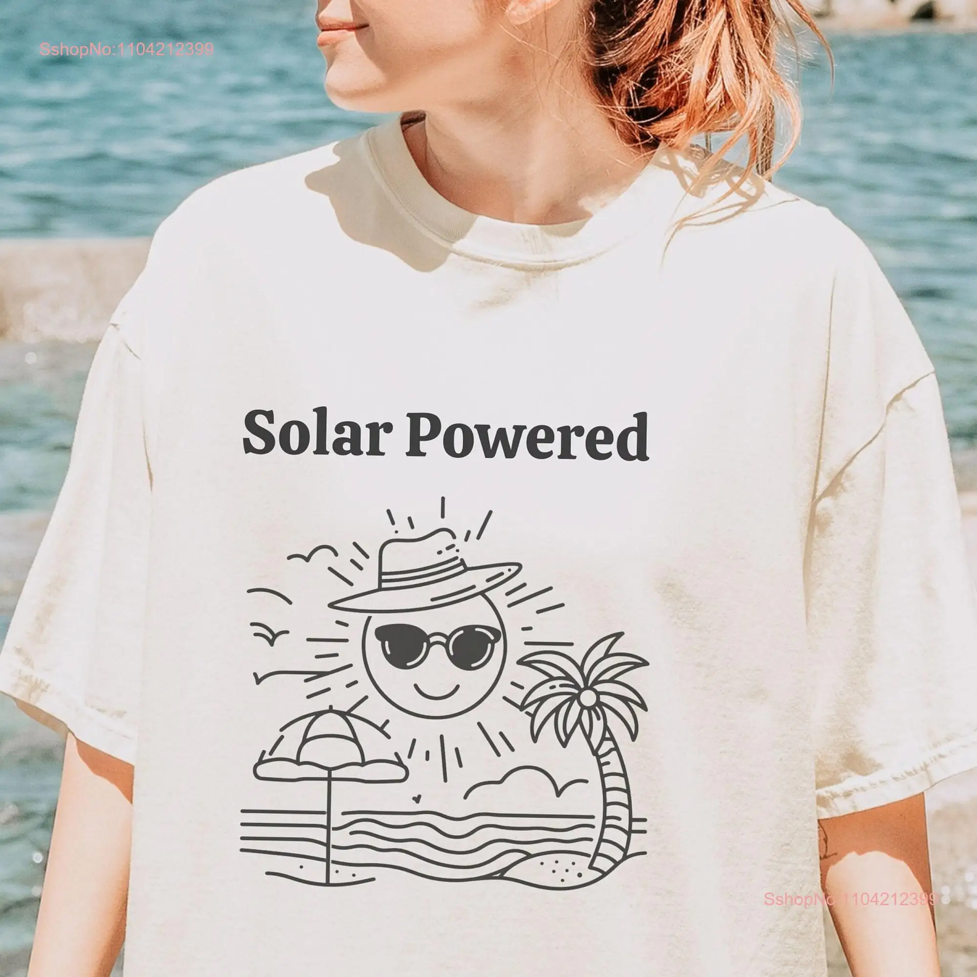 Solar Powered Funny Summer T Shirt Cotton for Cruise Outfits Swim Cover Family Vacation Camping Trip