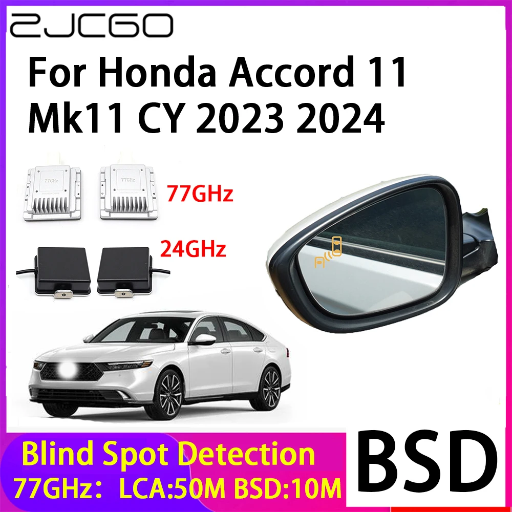 

ZJCGO Car Blind Spot Detection BSD Mirror Rear Radar Detection System for Honda Accord 11 Mk11 CY 2023 2024