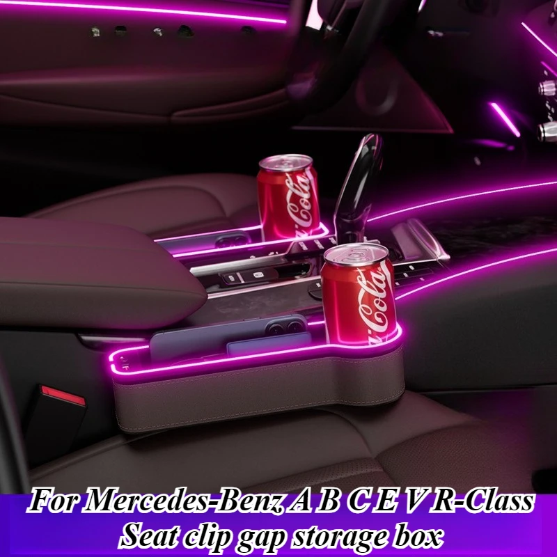 

For Mercedes Benz C E Class & GLA GLC GLE 2018-2024 Center Gap Storage Box Organizer Between Seats Interior Car Accessories
