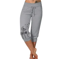 Fashion Mid-calf Lady Capri Pants 2023 Summer Drawstring Pockets Cropped Pants Women Sports Shorts For Outdoor Pantalones - Image 2