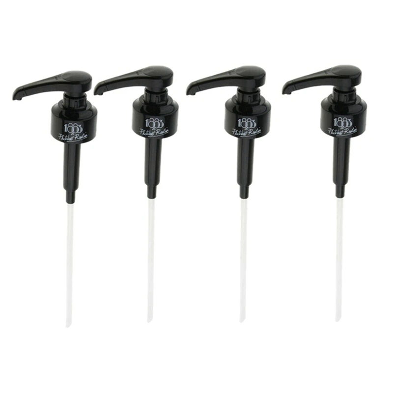 4Pack Black 8Ml Syrup Pumps Dispenser Pump Great for Coffee Syrups Snow Cones Flavorings & More-A07G