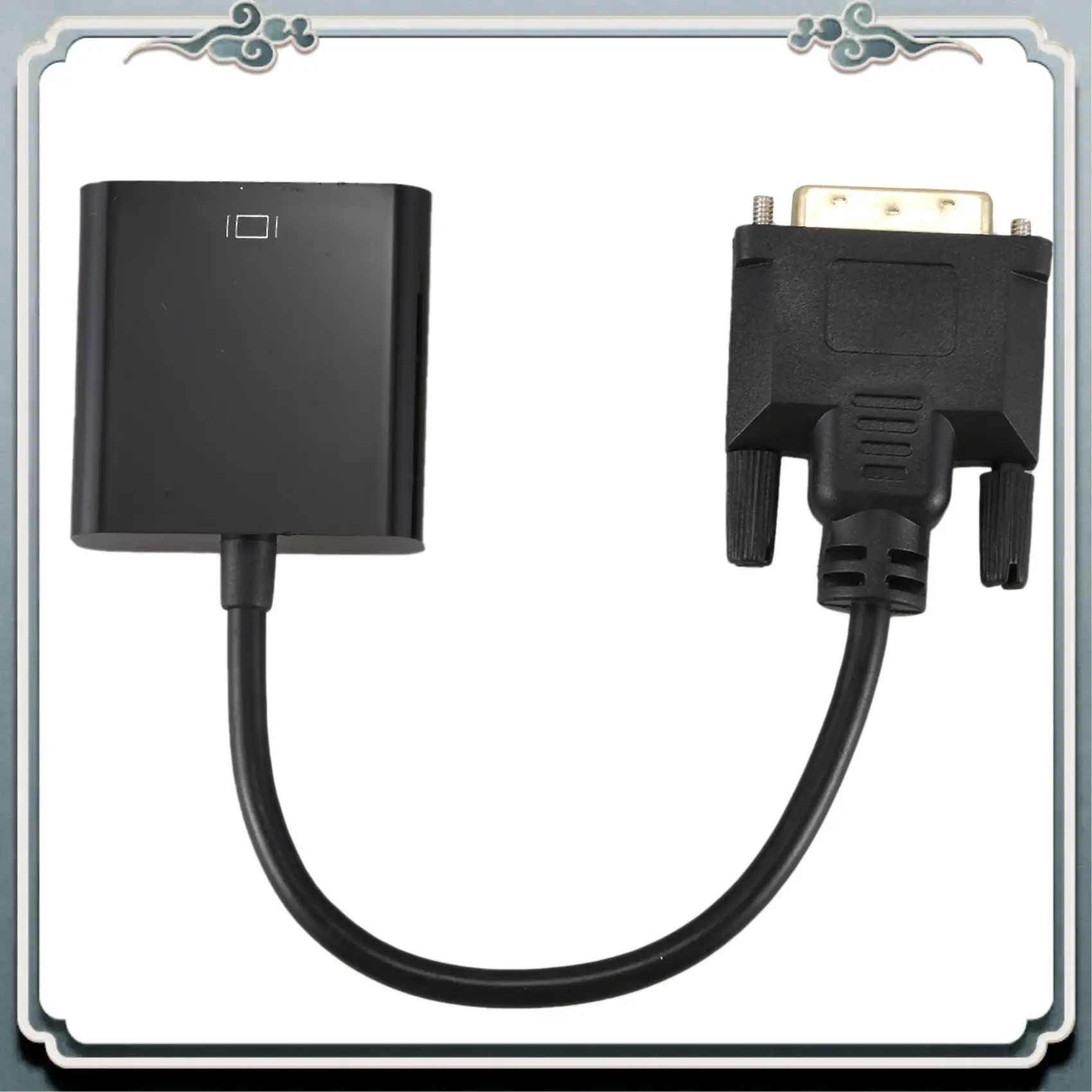 ABIJ-2X DVI To VGA Adapter Cable 1080P DVI-D To VGA Cable 24+1 25 Pin DVI Male To 15 Pin VGA Female Video Converter