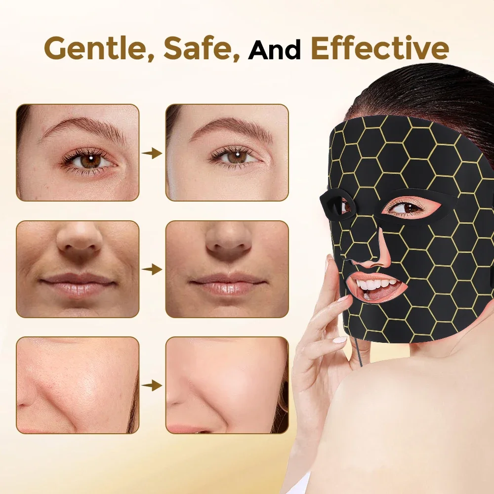 96 LED フォトン USB 電子マスク 7 色シリコンフェイシャルマスク修復肌の若返り小じわを軽減肌の色を明るくします