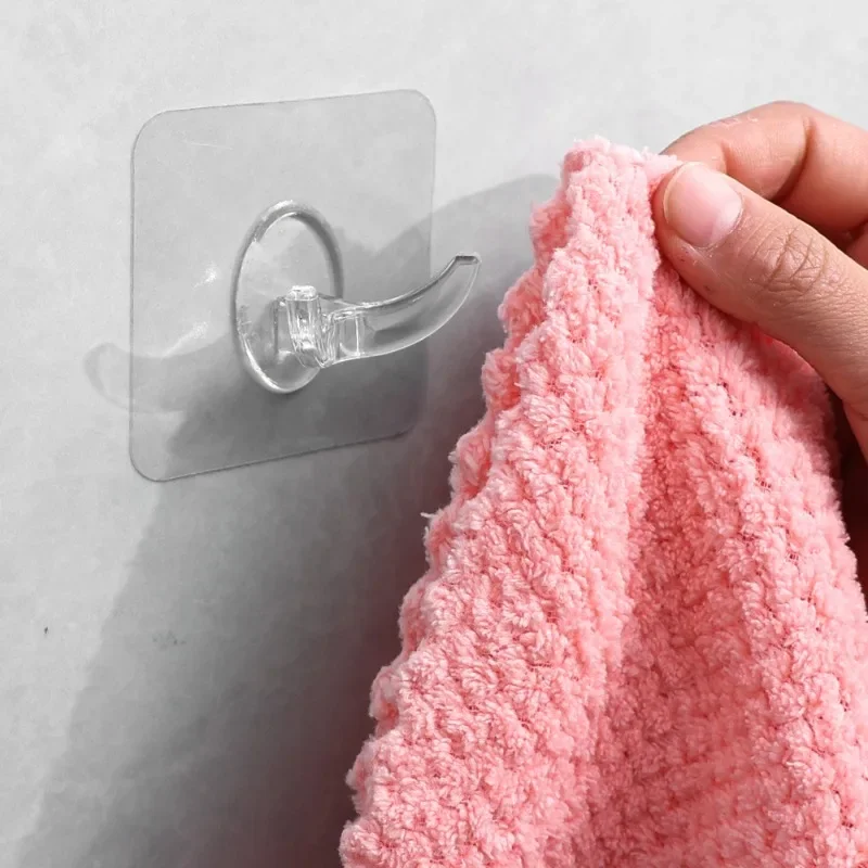 10/20PCS Adhesive Razor Hook Transparent Door Wall Hook Shaving Shaver Shelf Storage Holder Towel Key Rack Bathroom Organizer