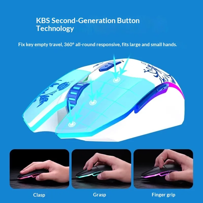 DAREU EM910pro Gaming Mouse AIM WL Dedicated Sensor 300IPS Mouse 12000DPI 1000HZ Rate Of Return For CSGO PC Accessories Gifts