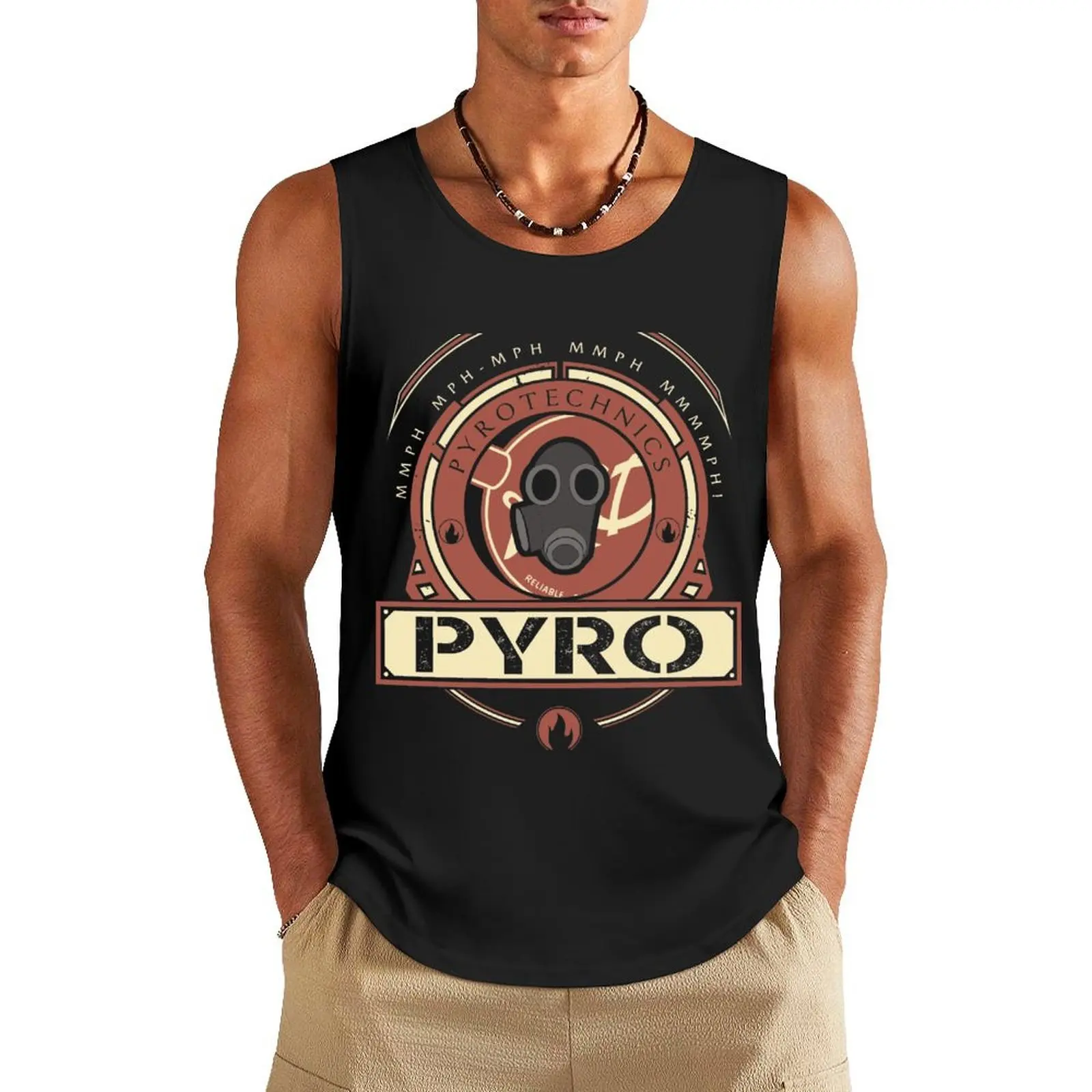 Pyro - Red Team Tank Top running shirt underwear gym clothes man clothing men Working vest