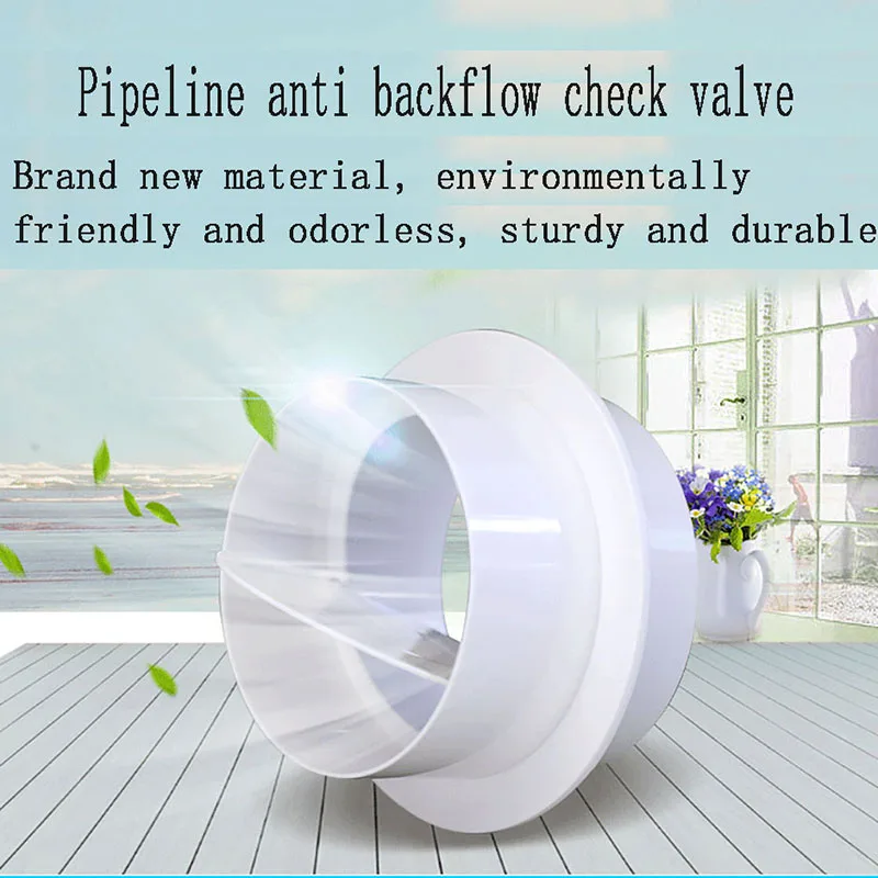 Pipeline Anti Backflow Check Valve Toilet Return Air Baffle  Ventilation Hole Ceiling Wall Range Hood And Flue Check Valve