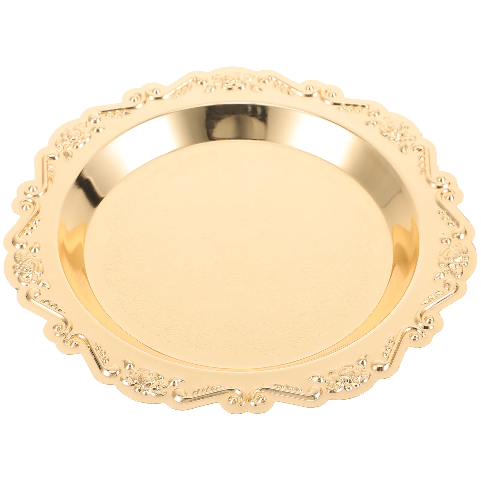 

Cake Tray Dessert Tableware Gold Afternoon Tea Tray Luxury Serving Fruit Platter Parties Tea Snack Display Safe Material