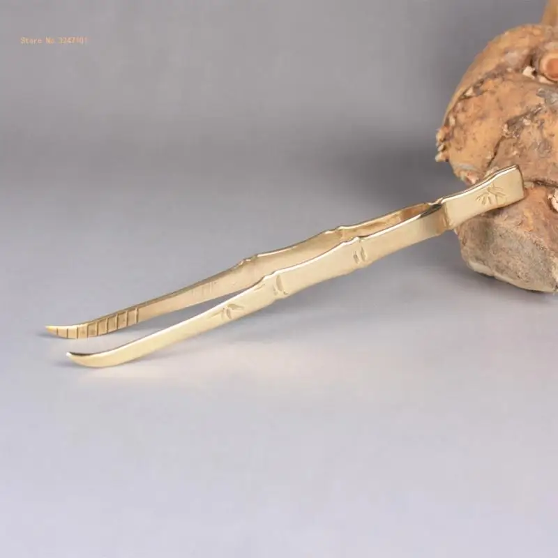 Weihrauch Pinzette Kupfer Bambus Abschnitt Rückfluss Kegel Rückfluss Kegel Weihrauch Clip für Pick Up Halten Transfer Rückfluss