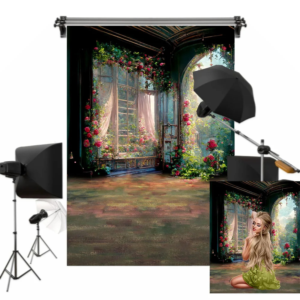 Mocsicka Fotografie Hintergrund Frühling verträumte Blume Ölgemälde Baby Kinder Frauen Porträt Hintergrund Fotostudio Fototermin Requisiten