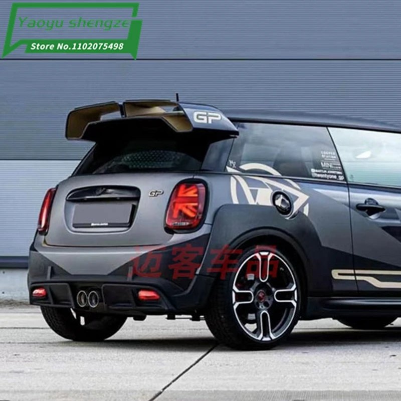 ミニカー用カーボン光沢リアスポイラー,f55 f56,ルーフ,車用