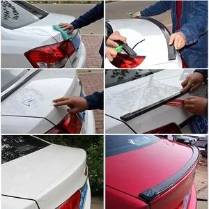 Seament-university carbon fiber spoilers bright black, diy refit, car-slyling accessories, 5d, 1.5m 10 Main Sales Universal Aerofolio - №2