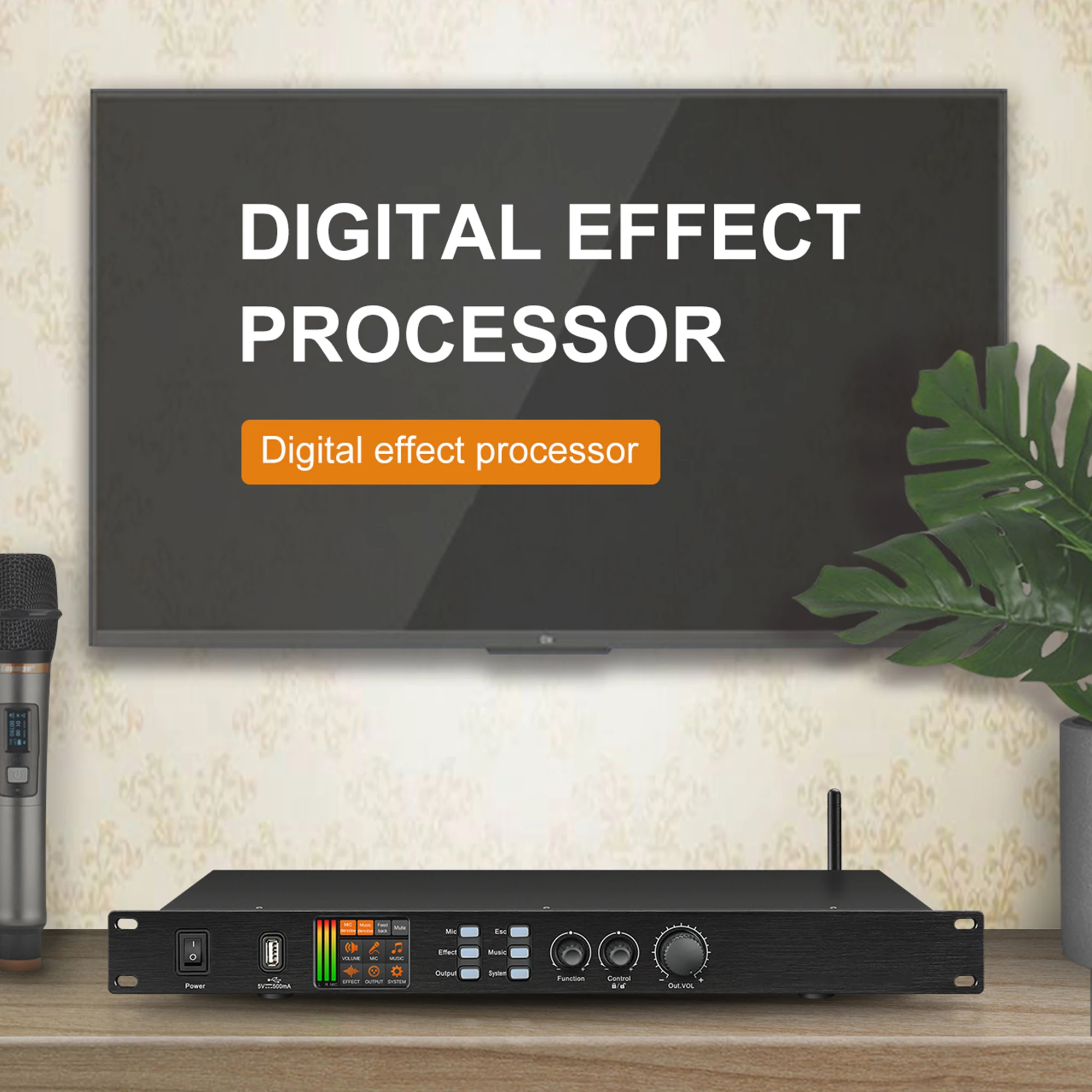 ShennDare k-1800 Professional Digital Karaoke Effect Processor Home KTV Effector Home Karaoke Sound Processing Speaker Managemen