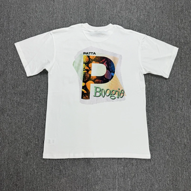 New Street Trend Patta T-shirt Men Women Daily Leisure High-quality Cotton Round-neck PATTA Short-sleeve Real Photos view 3