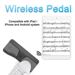 1-10pcs Wireless Page Turner Pedal Electronic Foot Page Music Turner Bluetooth 2 LED Light Modes for ipad iphone Tablet Laptop