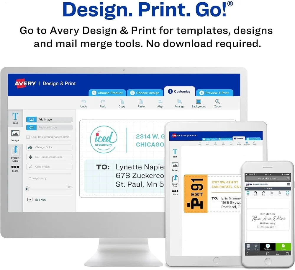ملصقات مجلد ملفات ذاتية اللصق دائمة - لاصق Ultrahold، تقنية TrueBlock للاستخدام المكتبي الاحترافي