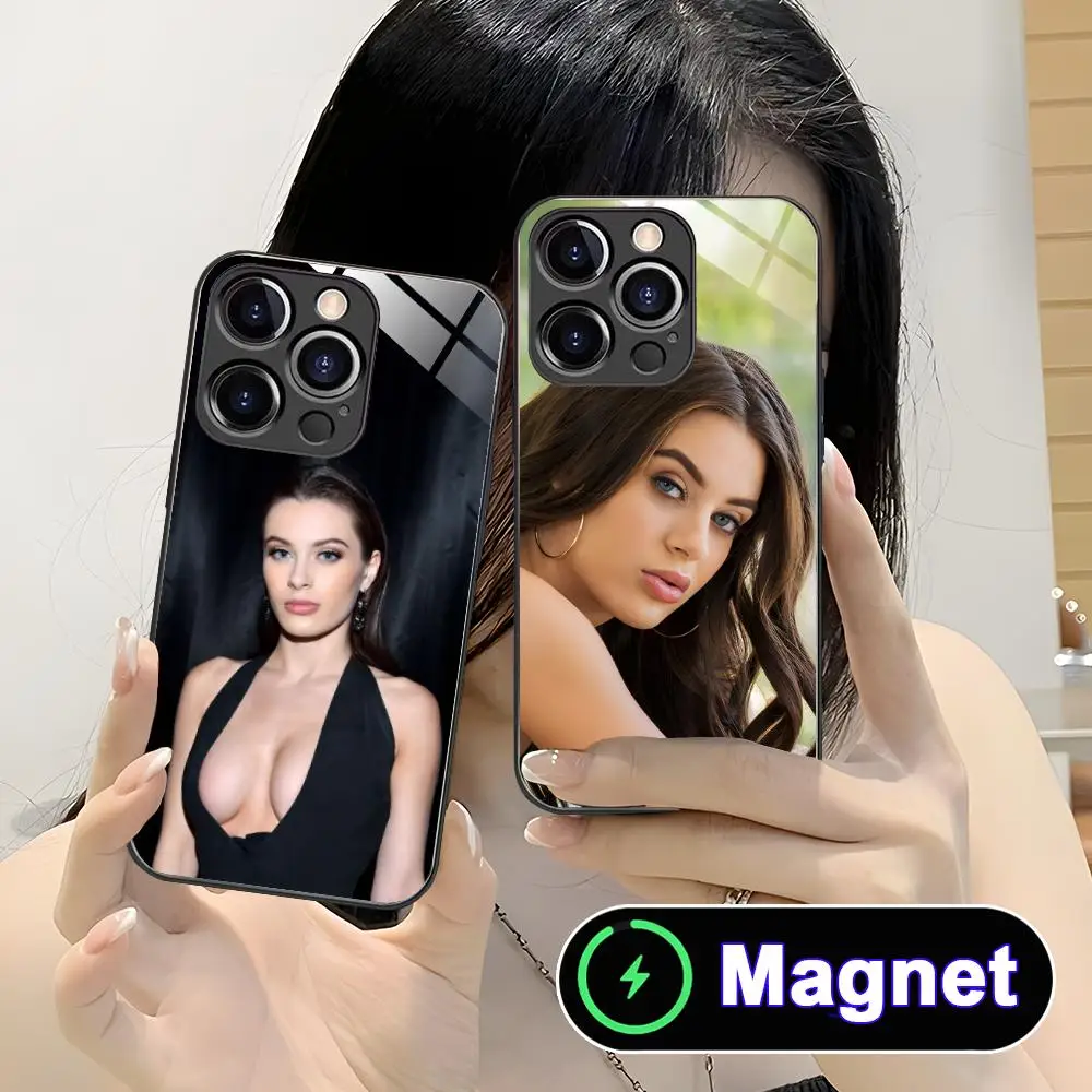 

Lana Rhodes Phone Case for iPhone 17 16 15 14 13 12 11 Air Pro Max Plus Mini Glass Magnet Cover