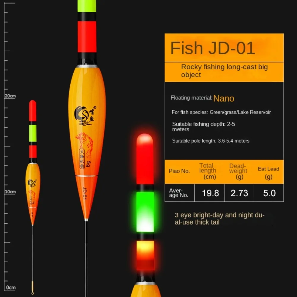 New Indicator Electronic Fishing float Slip Drift Tube 3 Light Rock fishing Floats Buoy Strike Light Float Night fishing