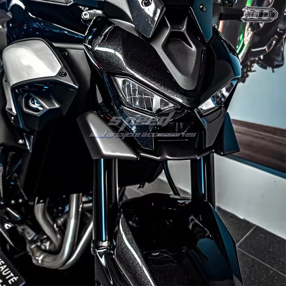 ل Z900 Z900SE 2025 2026 غطاء جناح الرياح مخروط الديناميكا الهوائية هدية الجنيحات Z900 SE دراجة نارية الجبهة الشفة المفسد #4