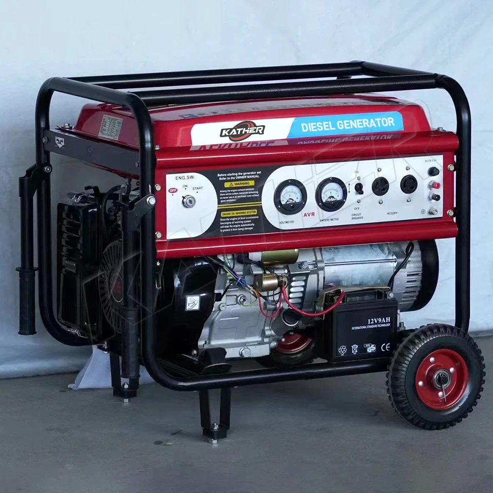 كاثر المحمولة مفتوحة الإطار مولد الديزل للاستخدام المنزلي 110 فولت-220 فولت-380 فولت 3kw 5kw 8kw 10kw 1/3 مولدات المرحلة المولدات #1
