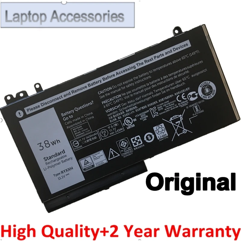CHJ F 38Wh RYXXH 79VRK WYJC2 Аккумулятор для ноутбука Dell Latitude E5250,E5450,E5550,E5270,E5470 11-3150,11-3160,11-3550