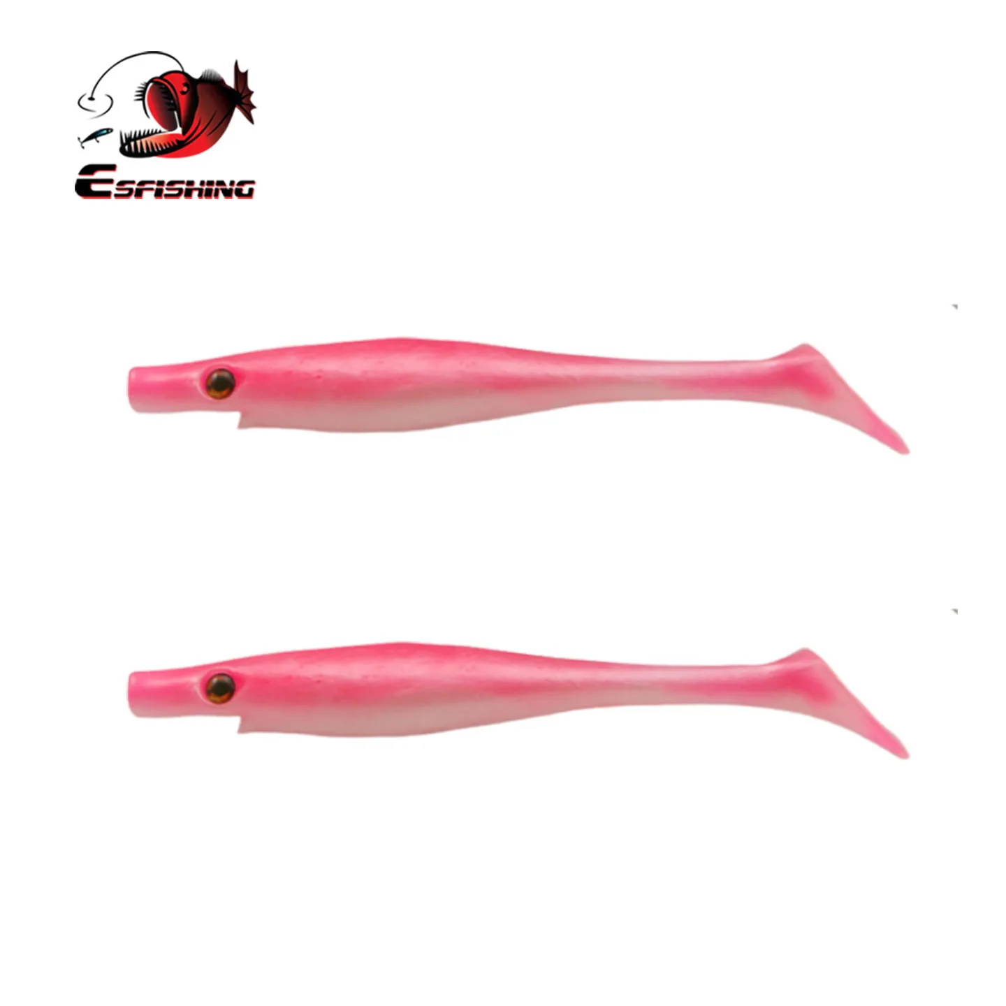 Leurres souples ESFISHING pour la pêche au Hog Shad 100mm 125mm 150mm, appâts en silicone pour la pêche en mer, swimbait, isca artificielle