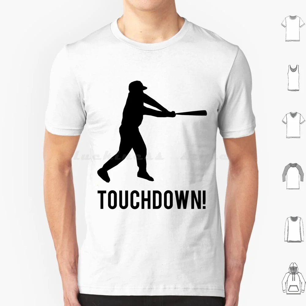 Baseball Touchdown T Shirt Cotton Men Women DIY Print American Baseball Football Funny Home Run Homerun Sports Swinging