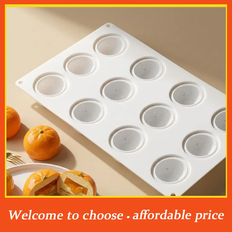 {}12 Cavity Tangerine Silicone Molds For Baking Mousse 3D Fruit Cake Chocolate Mold DIY Baking Cake Mould Kitchen Accessories