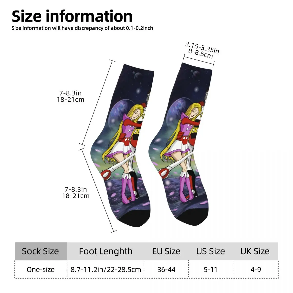 Couple Hugging Kawaii Socks Shopping Cartoon Pattern Socks