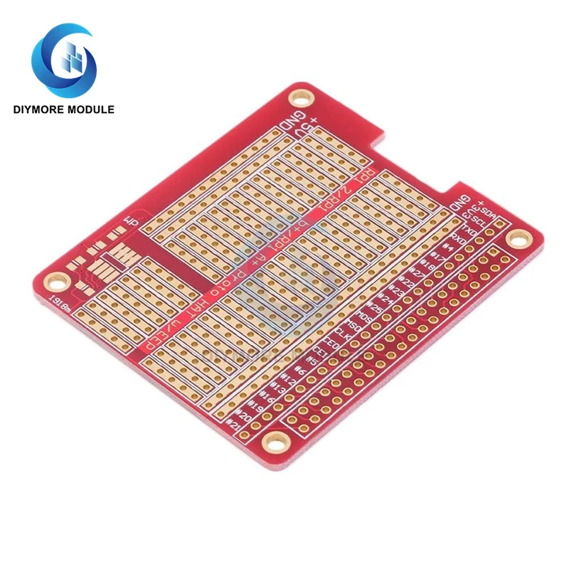 DIY Prototype Expansion Board PCB Shield Red Expansion Board Compatible for Raspberry RPi Prototype Hat Breadboard