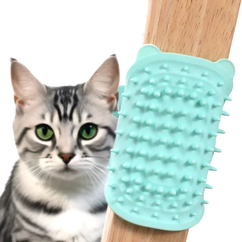 Cat Self Groomer Massager For Indoor Cats Scratcher Scratching Brush Remove Hair Comb Grooming Table Dog Kitten Care Accessories