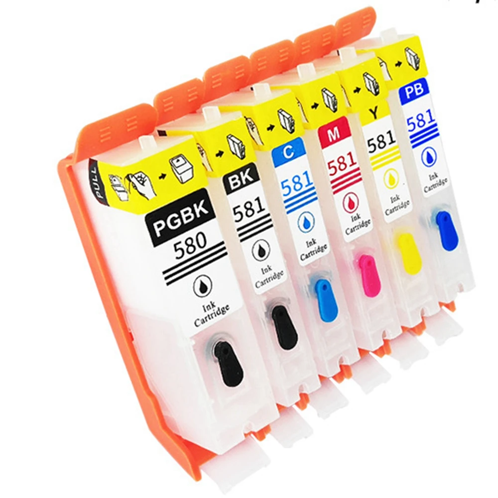 Пустой многоразовый картридж PGI580 PGI-580 CLI-581 для Canon TS6150 TR7550 TR8550 TS9150 TS9155 TS8250 8251 8252
