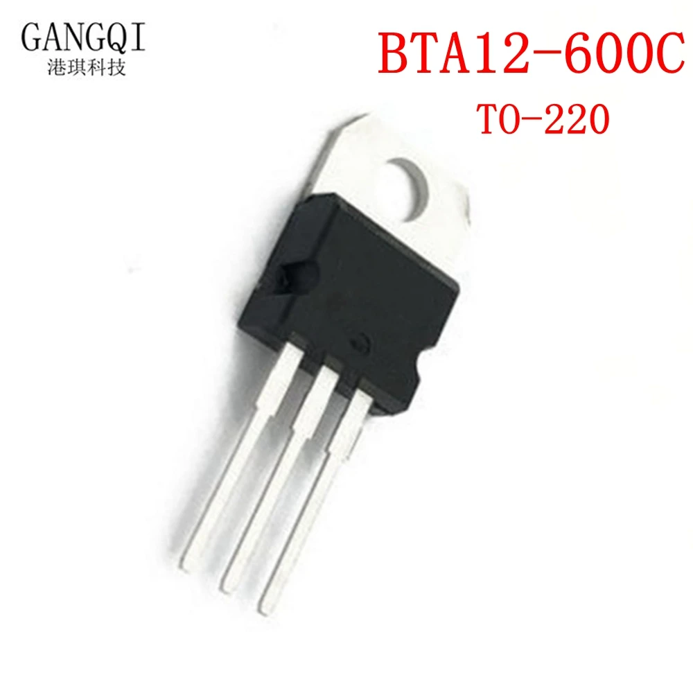 10pcs BTA12-600C TO220 BTA12-600 TO-220 12-600C BTA12 Triacs 12 Amp 600 Volt