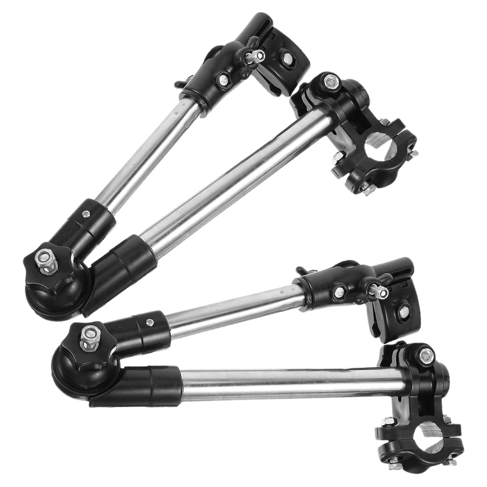 

2pcs Bicycle Umbrella St Foldable Support for Bike Electric Bicycle Outdoor Black Clamps Travel Stainless Steel Easy Install
