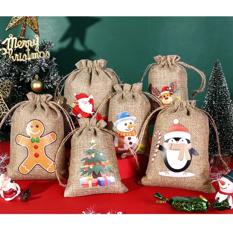 Advent Calendar Gift Bag Set 1pcs/set DIY Christmas Advent Calendar Santa Claus Christmas Doll Merry Christmas Navidad kid Gift