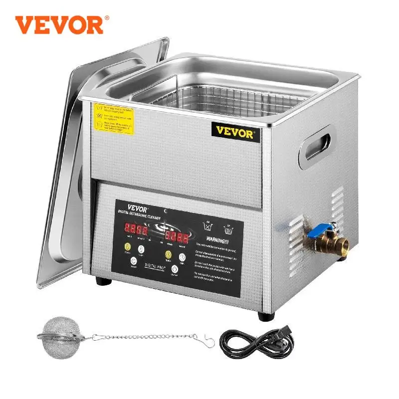 

VEVOR 3L 6L 10L Ultrasonic Cleaner W/ Degassing Function Portable Washing Machine Ultrasound Bath Diswasher Sonic Home Appliance