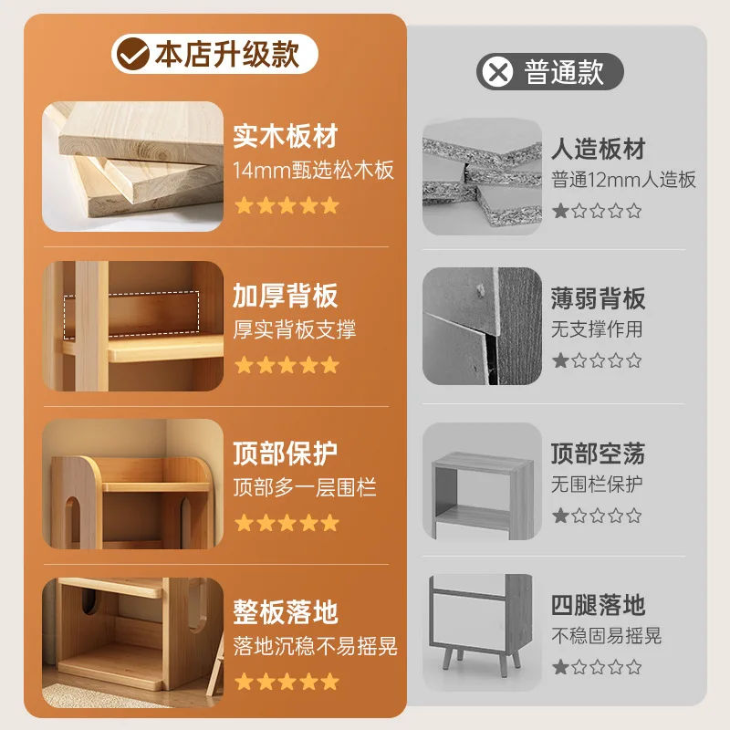 Bookshelf Floor-to-ceiling shelf Integrated wall corner locker Simple cabinet Students do not take up space Solid wood bookcase